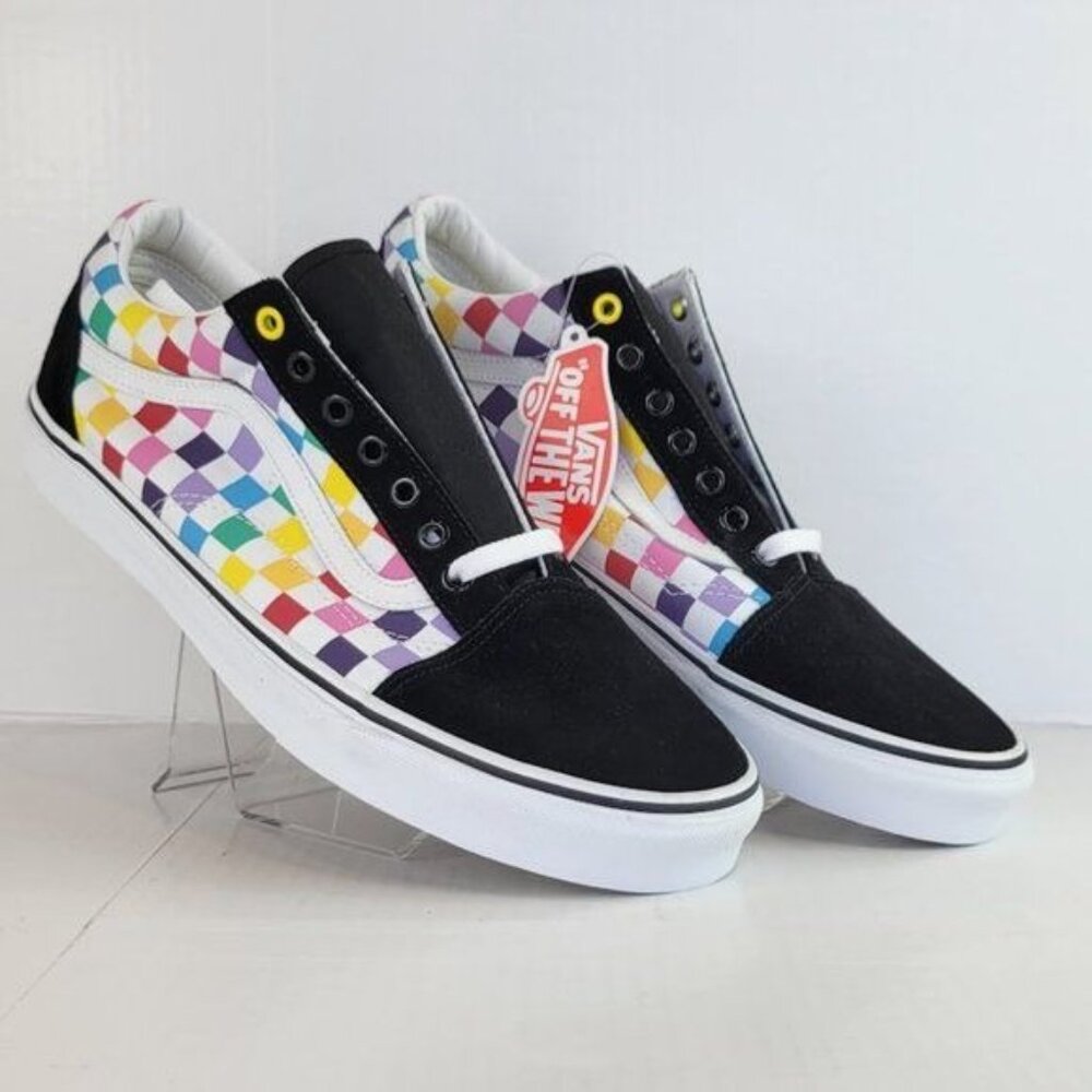 VANS Old Skool Men’s Size 12 Black Multicolor Geometric Skate Sneakers NWOB